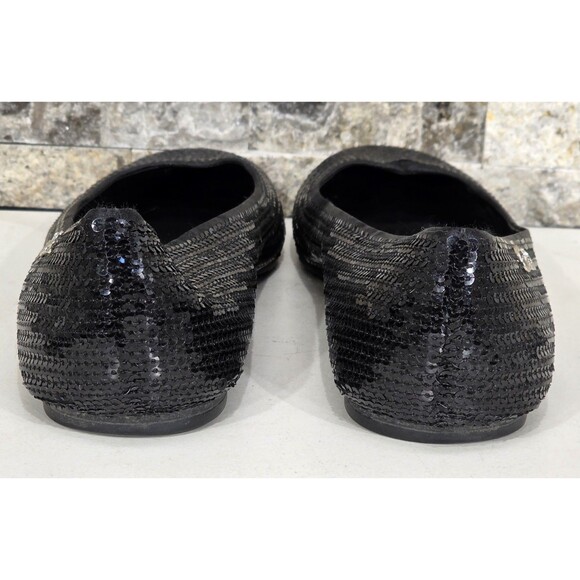 Coach Women's Shimmer Ballet Flats Black Sequin Round Toe Q499 Party Glam Size 8 - Picture 10 of 12